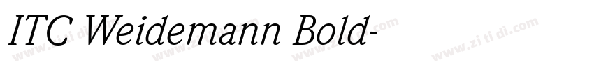 ITC Weidemann Bold字体转换
